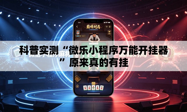 科普实测“微乐小程序万能开挂器”原来真的有挂