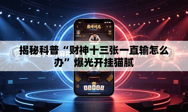 揭秘科普“财神十三张一直输怎么办	”爆光开挂猫腻