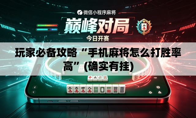 玩家必备攻略“手机麻将怎么打胜率高	”(确实有挂)