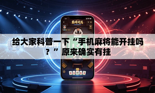 给大家科普一下“手机麻将能开挂吗？	”原来确实有挂