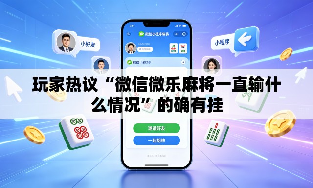 玩家热议“微信微乐麻将一直输什么情况	”的确有挂