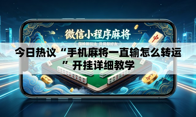 今日热议“手机麻将一直输怎么转运”开挂详细教学