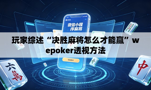 玩家综述“决胜麻将怎么才能赢	”wepoker透视方法