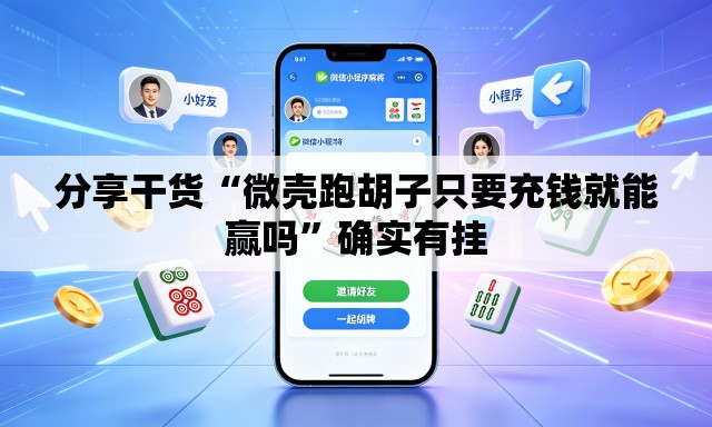分享干货“微壳跑胡子只要充钱就能赢吗”确实有挂