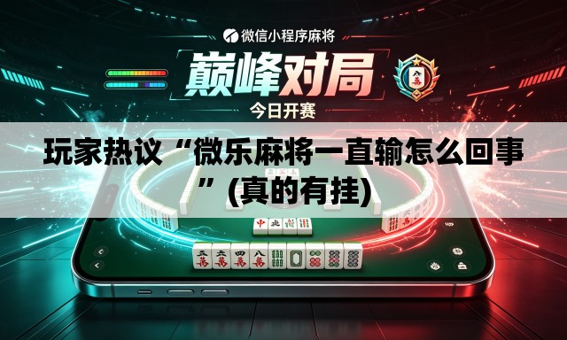 玩家热议“微乐麻将一直输怎么回事”(真的有挂)