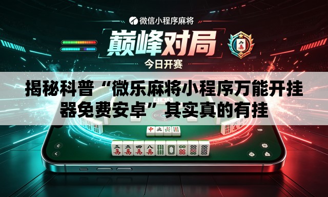 揭秘科普“微乐麻将小程序万能开挂器免费安卓”其实真的有挂