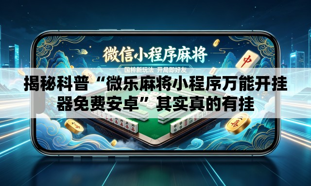 揭秘科普“微乐麻将小程序万能开挂器免费安卓”其实真的有挂