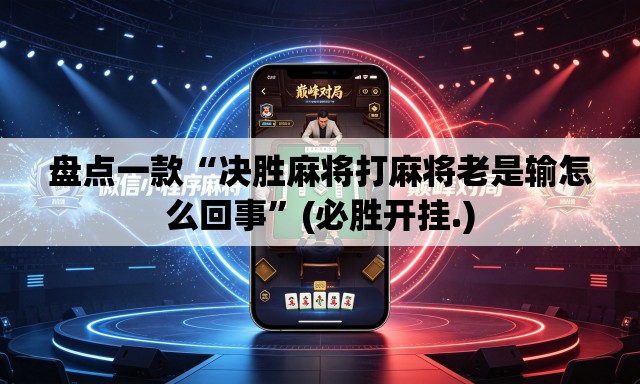 盘点一款“决胜麻将打麻将老是输怎么回事”(必胜开挂.)