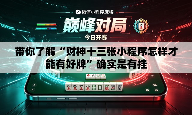 带你了解“财神十三张小程序怎样才能有好牌	”确实是有挂
