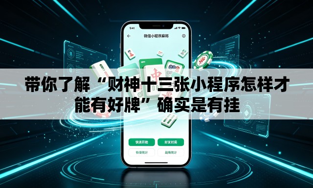 带你了解“财神十三张小程序怎样才能有好牌”确实是有挂