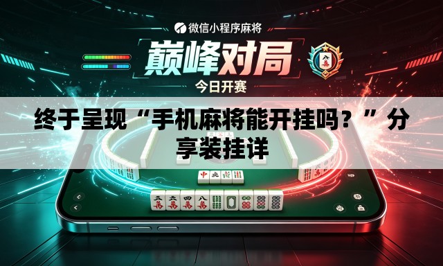 终于呈现“手机麻将能开挂吗？”分享装挂详