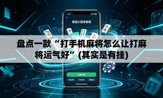 盘点一款“打手机麻将怎么让打麻将运气好”(其实是有挂)