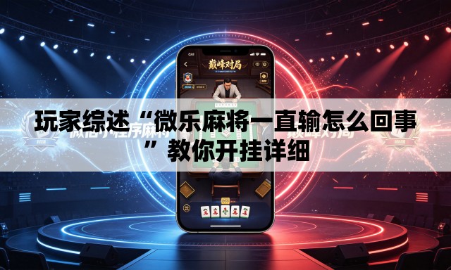 玩家综述“微乐麻将一直输怎么回事	”教你开挂详细