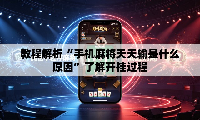 教程解析“手机麻将天天输是什么原因”了解开挂过程