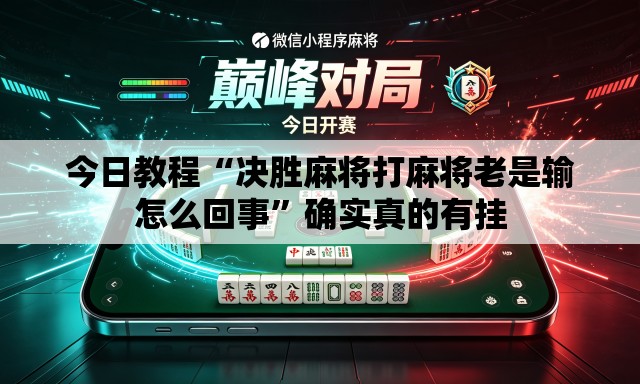 今日教程“决胜麻将打麻将老是输怎么回事”确实真的有挂