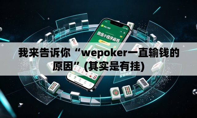 我来告诉你“wepoker一直输钱的原因”(其实是有挂)