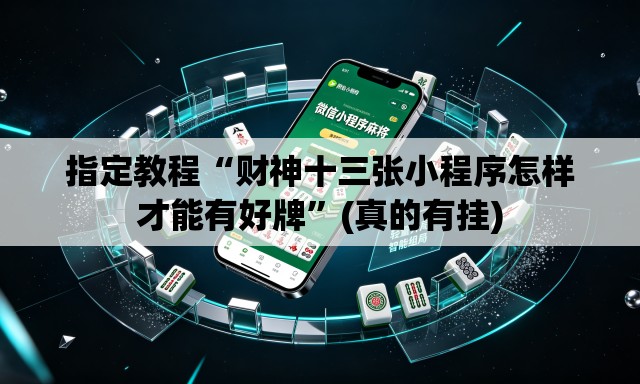 指定教程“财神十三张小程序怎样才能有好牌	”(真的有挂)