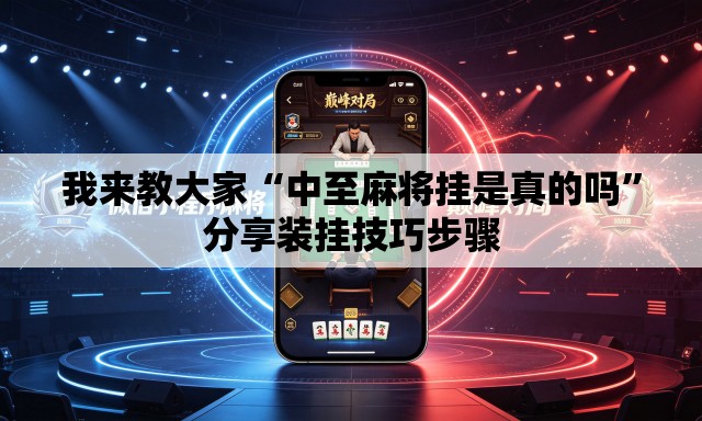 我来教大家“中至麻将挂是真的吗”分享装挂技巧步骤