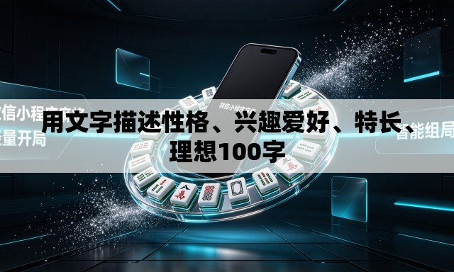 用文字描述性格、兴趣爱好、特长、理想100字