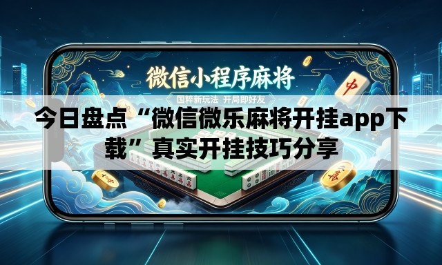 今日盘点“微信微乐麻将开挂app下载	”真实开挂技巧分享