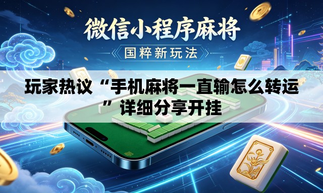 玩家热议“手机麻将一直输怎么转运	”详细分享开挂