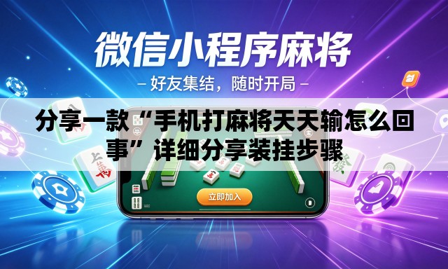 分享一款“手机打麻将天天输怎么回事”详细分享装挂步骤