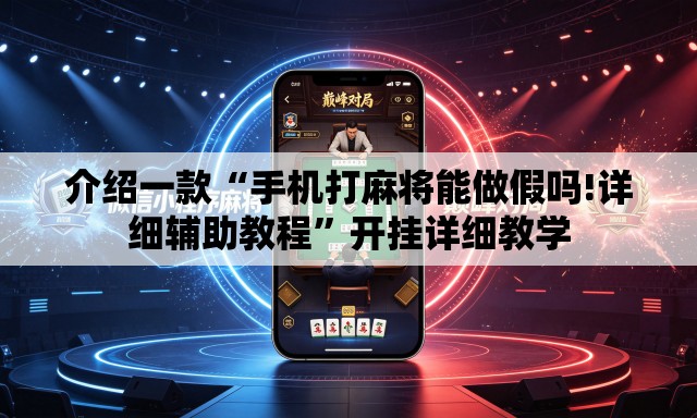 介绍一款“手机打麻将能做假吗!详细辅助教程	”开挂详细教学