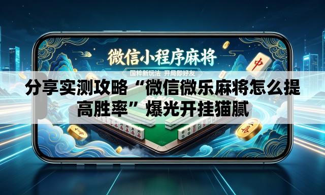 分享实测攻略“微信微乐麻将怎么提高胜率	”爆光开挂猫腻
