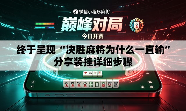 终于呈现“决胜麻将为什么一直输”分享装挂详细步骤