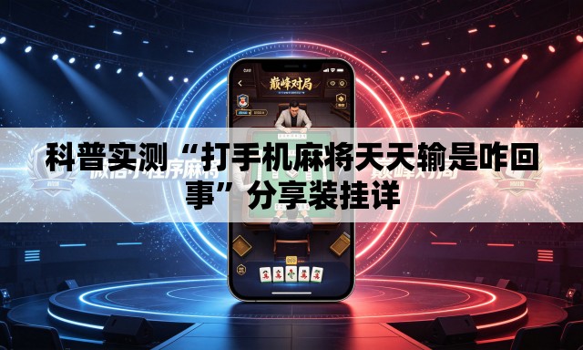 科普实测“打手机麻将天天输是咋回事	”分享装挂详