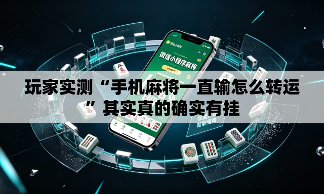 玩家实测“手机麻将一直输怎么转运	”其实真的确实有挂