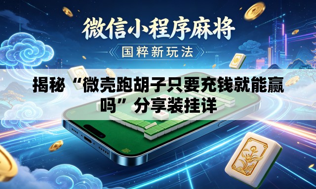 揭秘“微壳跑胡子只要充钱就能赢吗”分享装挂详
