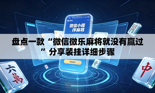 盘点一款“微信微乐麻将就没有赢过”分享装挂详细步骤