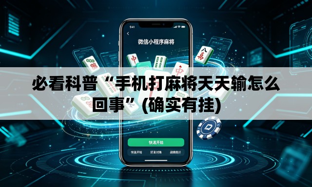 必看科普“手机打麻将天天输怎么回事	”(确实有挂)