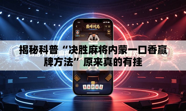 揭秘科普“决胜麻将内蒙一口香赢牌方法”原来真的有挂